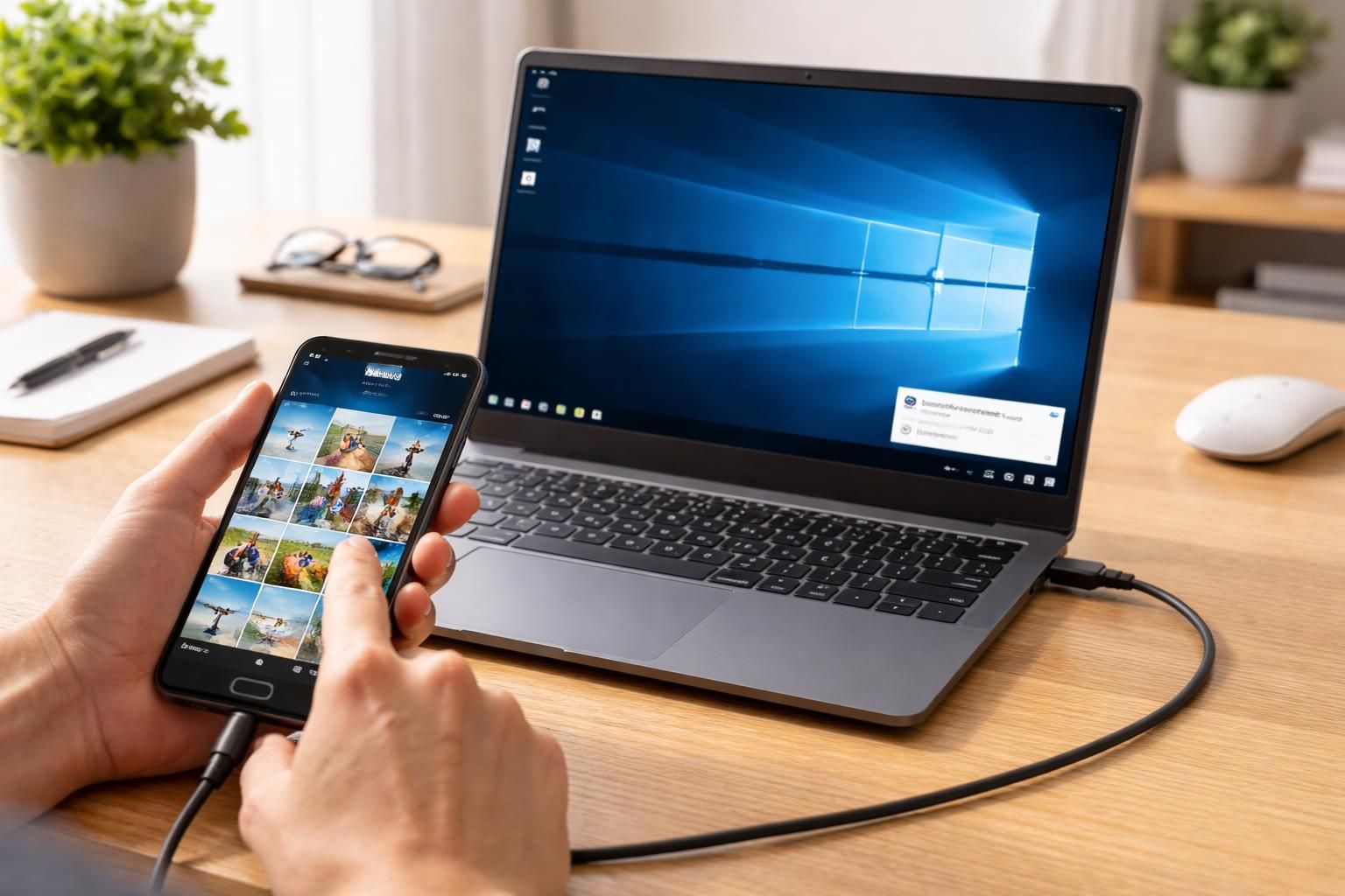 découvrez comment transférer facilement une photo de votre smartphone samsung vers un pc sous windows 10 grâce à un guide simple et rapide en quelques étapes.