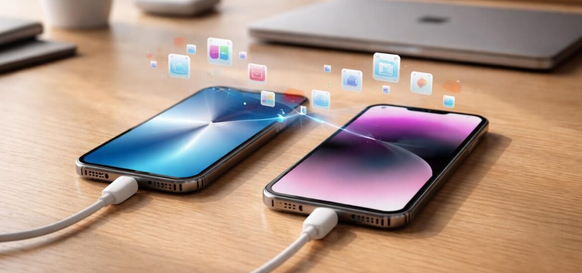découvrez des méthodes simples et efficaces pour transférer vos données entre iphones sans utiliser icloud, incluant des options via câble, bluetooth et applications tierces.